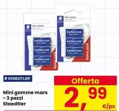 Staedtler - Mini Gomme Mars -3 Pezzi