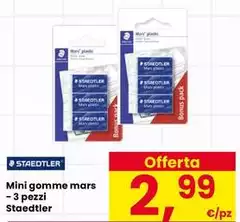 Staedtler - Mini Gomme Mars -3 Pezzi