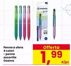 Osama - Penna A Sfera 4 Colori Penne Assortite