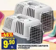 Trasportino Ferro Con Porta 47x32x32x32cm