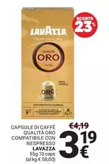 Lavazza - Capsule Di Caffè Qualità Oro Compatibile Con Nespresso Lavazza - Capsule Di Caffè Qualità Oro Compatibile Con Nespresso