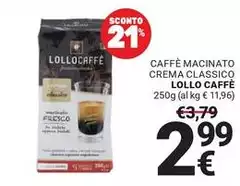Lollo caffè - Caffè Macinato Crema Classico Lollo caffè - Caffè Macinato Crema Classico