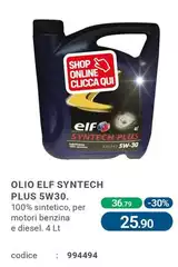 Elf - Olio Syntech Plus 5W30 Elf - Olio Syntech Plus 5W30