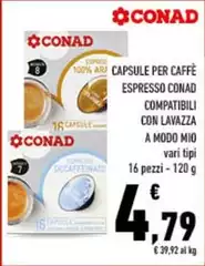 Conad - Capsule Per Caffè Espresso Conad - Capsule Per Caffè Espresso