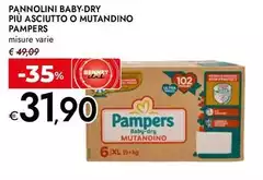 Pampers - Pannolini Baby-Dry Più Asciutto O Mutandino Pampers - Pannolini Baby-Dry Più Asciutto O Mutandino