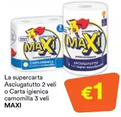 Max - La Supercarta Asciugatutto 2 Veli O Carta Igienica Camomilla 3 Veli i Max - La Supercarta Asciugatutto 2 Veli O Carta Igienica Camomilla 3 Veli i