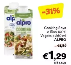 Alpro - Cooking Soya O Riso 100% Vegetale Alpro - Cooking Soya O Riso 100% Vegetale