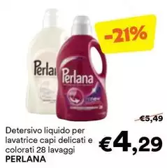 Perlana - Detersivo Liquido Per Lavatrice Capi Delicati E Colorati Perlana - Detersivo Liquido Per Lavatrice Capi Delicati E Colorati