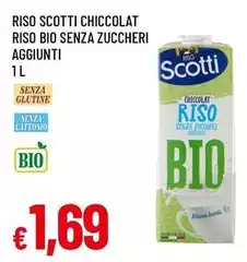 Riso Scotti - Chiccolat Riso Bio Senza Zuccheri Aggiunti