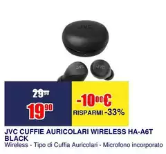 Jvc - Cuffie Auricolari Wireless HA-A6T Black