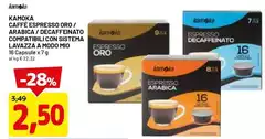 Kamoka - Caffe Espresso Oro/Arabica/Decaffeinato Compatibili Con Sistema Kamoka - Caffe Espresso Oro/Arabica/Decaffeinato Compatibili Con Sistema