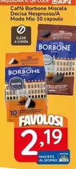 Caffe borbone - Caffè Miscela Decisa Nespresso/A Modo Mio 10 Capsule Caffe borbone - Caffè Miscela Decisa Nespresso/A Modo Mio 10 Capsule