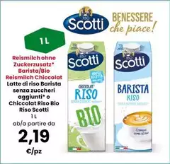 Scotti - Latte Di Riso Barista Senza Zuccheri Aggiunti O Chiccolat Riso Bio