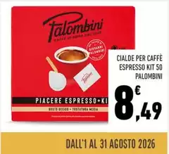 Palombini - Cialde Per Caffè Espresso Kit 50