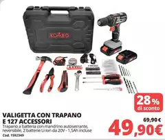 Kombo - Valigetta Con Trapano E 127 Accessori
