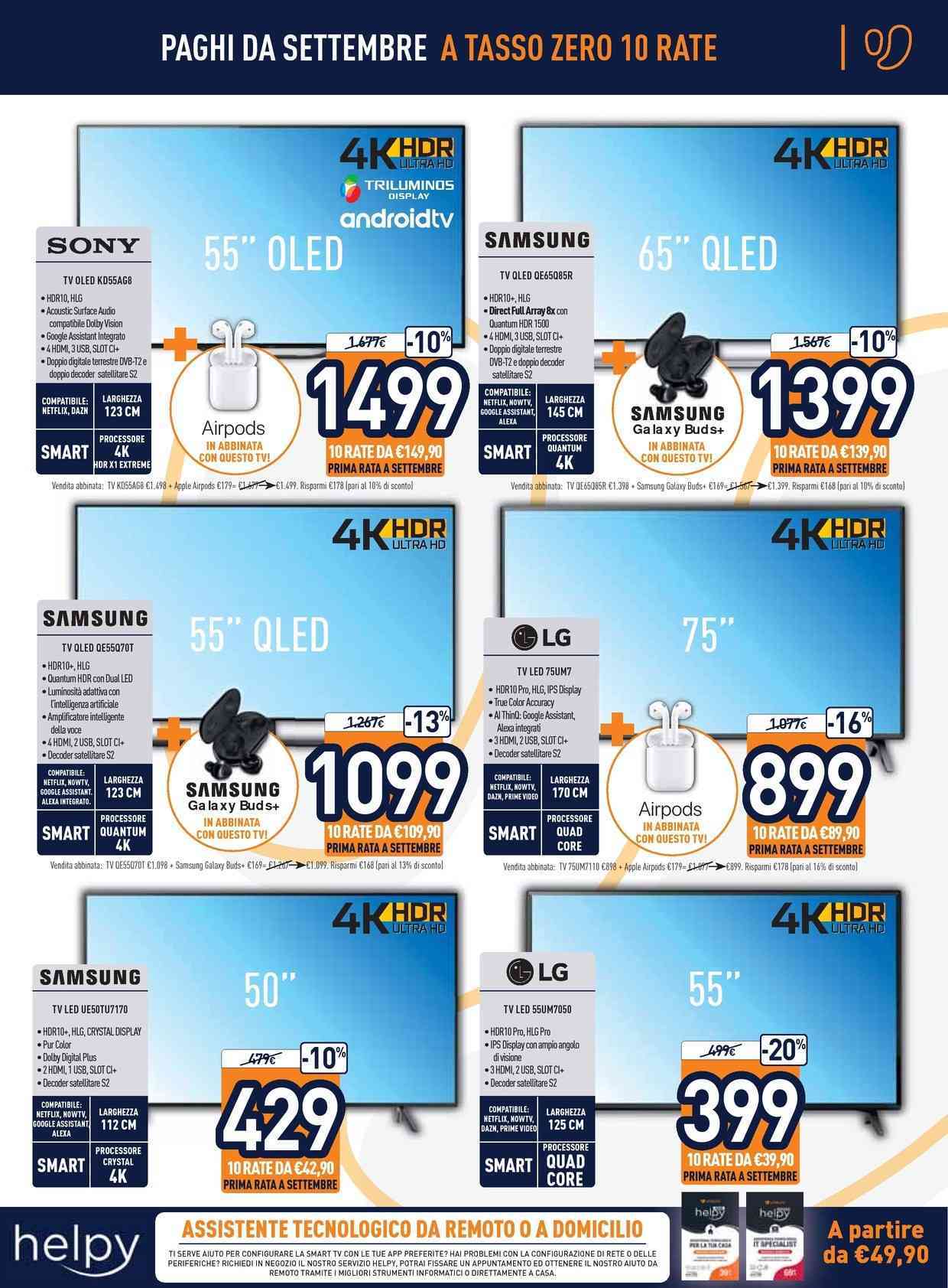 Unieuro Samsung Galaxy in offerta volantino e prezzi