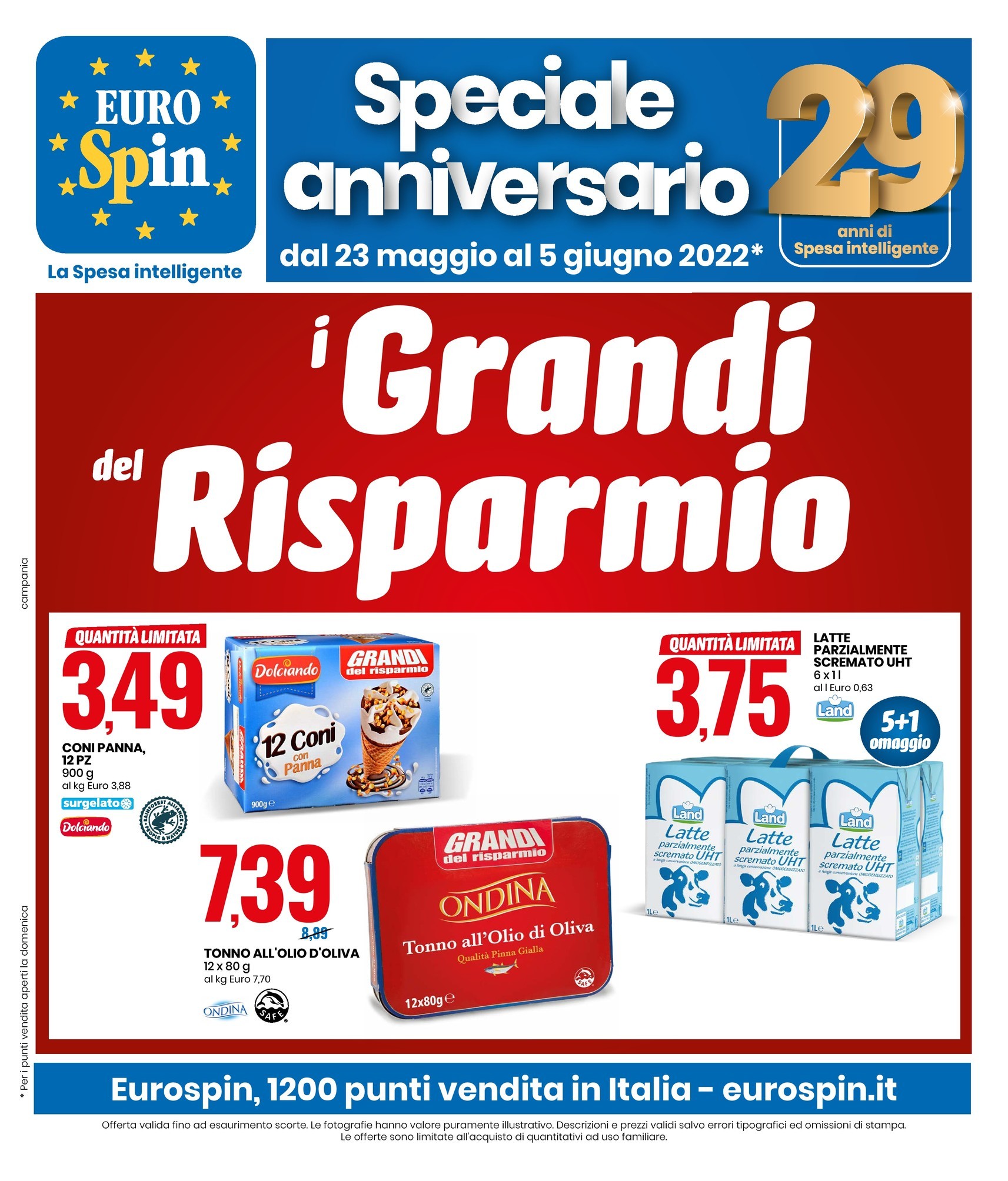 Volantino Eurospin Baronissi: offerte e orari dei negozi aperti oggi