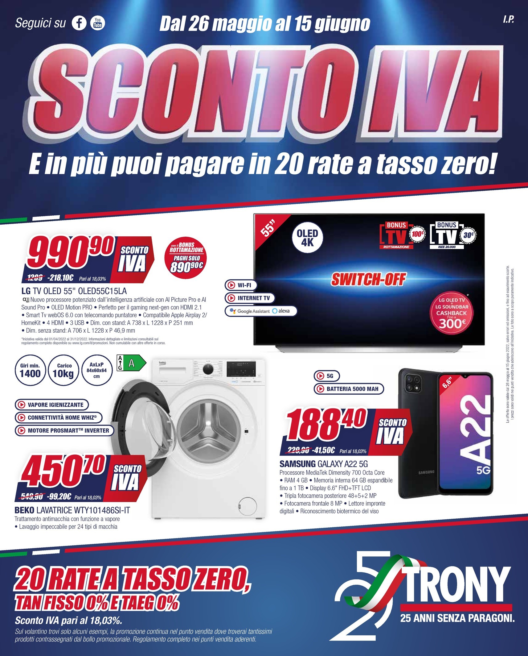 Volantino Trony a Bolzano: offerte di elettronica dal 26/05