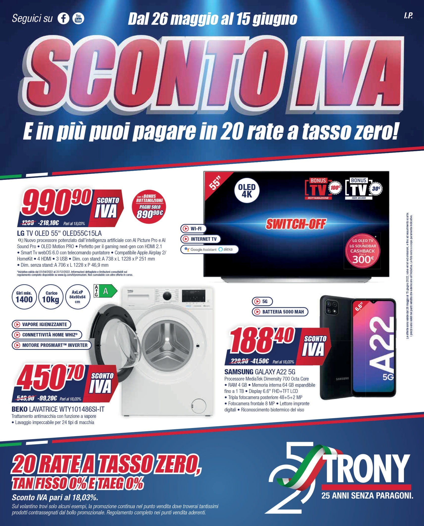 Volantino Trony a Borgo valsugana: offerte di elettronica dal 26/05