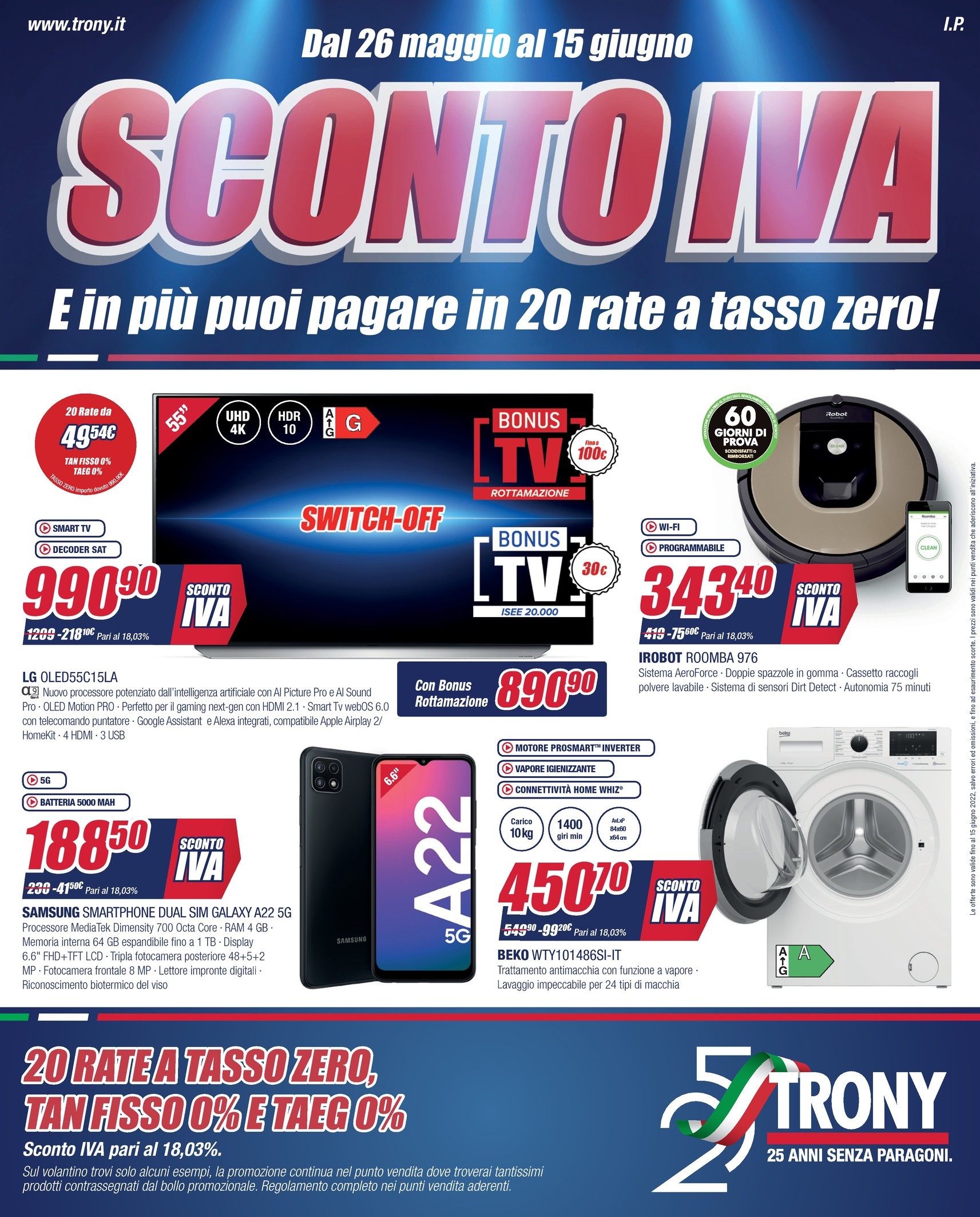 Volantino Trony a Cava dè tirreni: offerte di elettronica dal 26/05