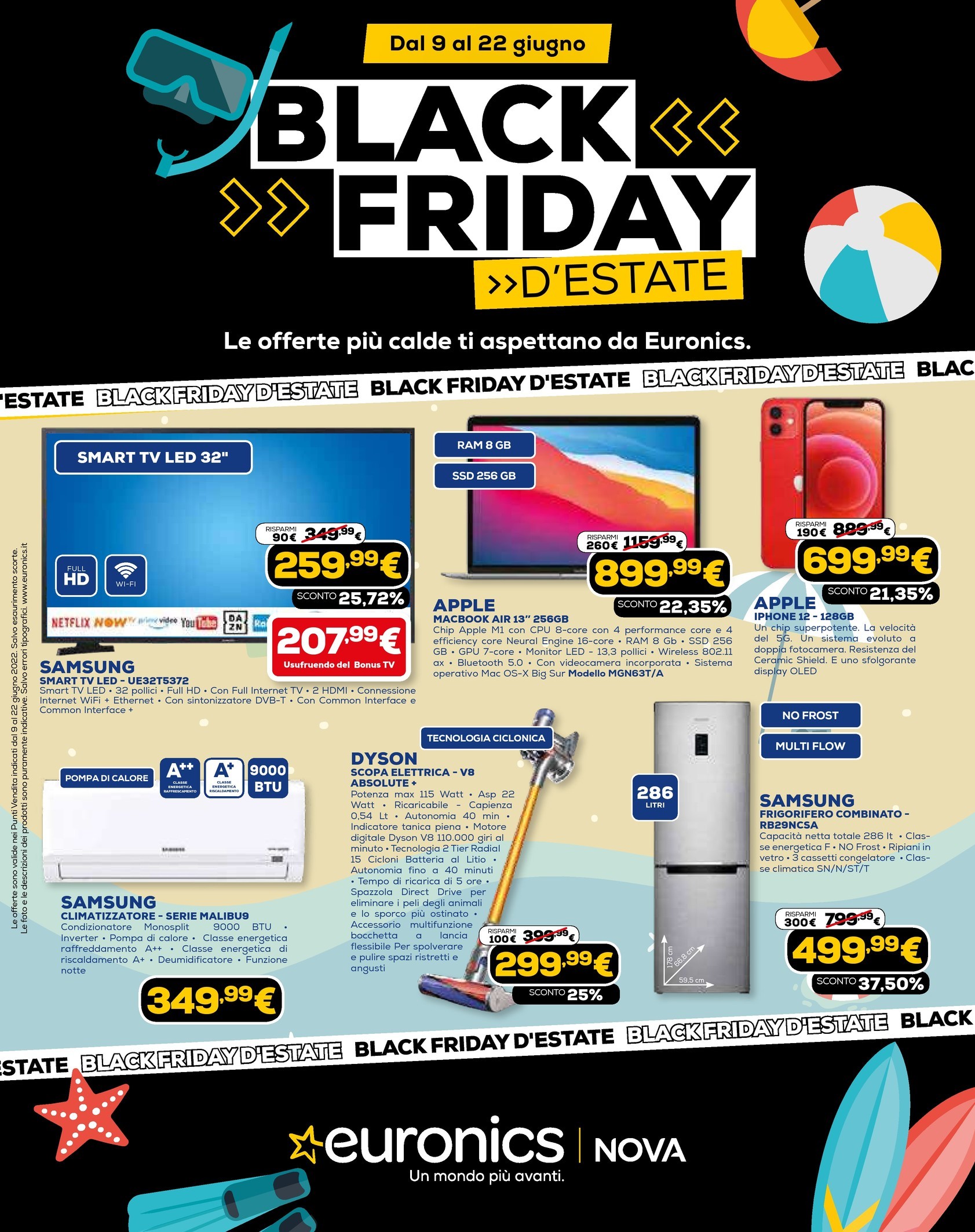 Volantino Euronics Tufano a Aprilia: offerte di elettronica dal 09/06