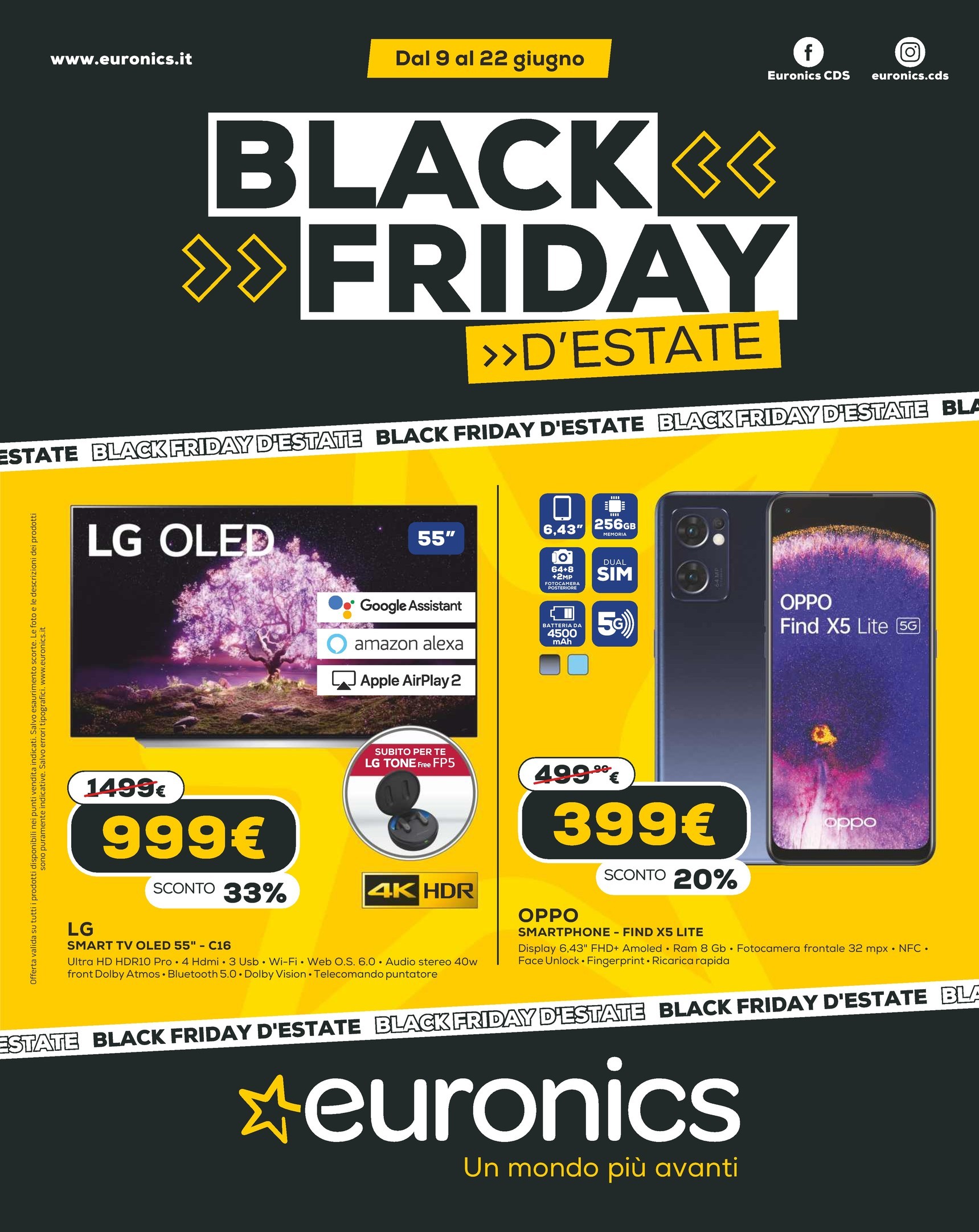 Volantino Euronics a Senigallia: offerte di elettronica dal 09/06