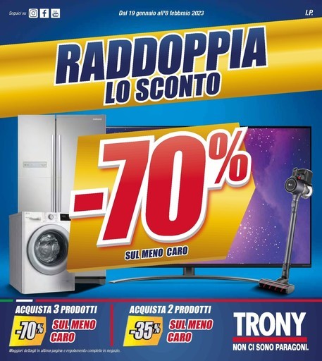 Raddoppia lo sconto Raddoppia lo sconto