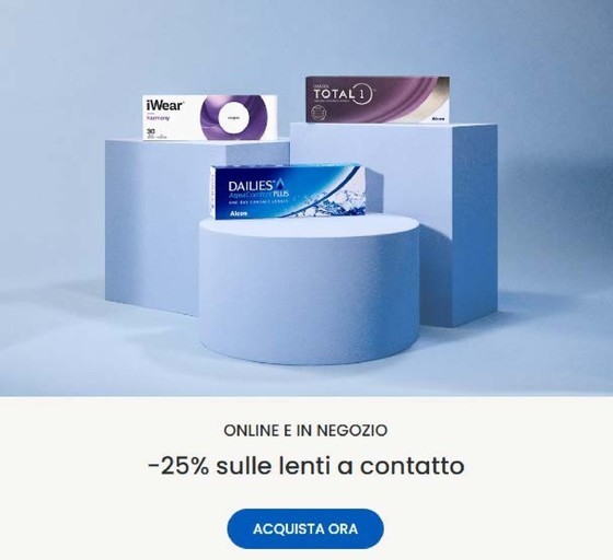 -25% sulle lenti a contatto