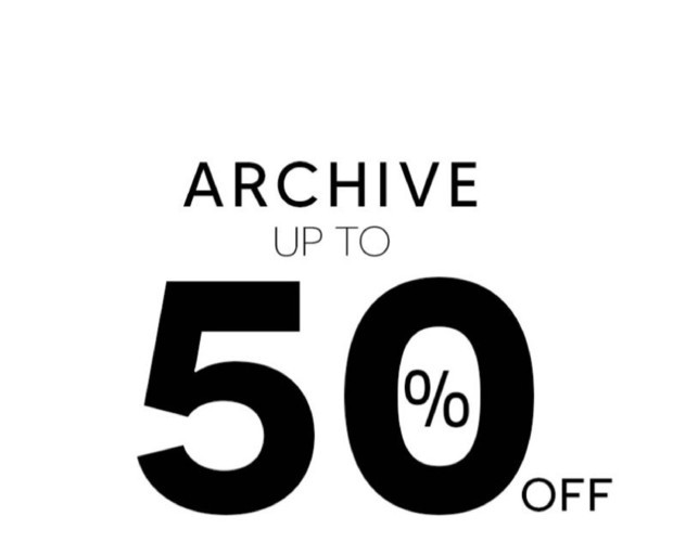 Archive up to 50% off