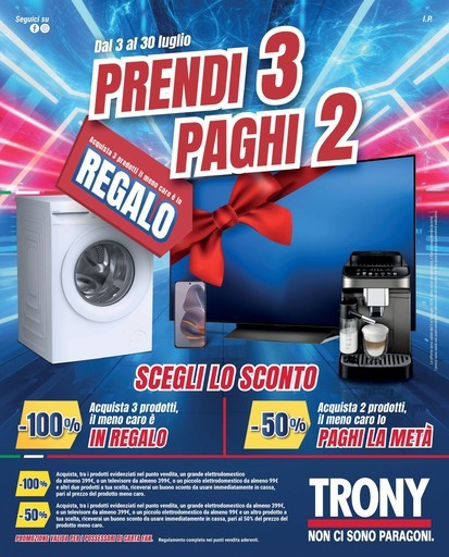 Prendi 3 paghi 2 Prendi 3 paghi 2