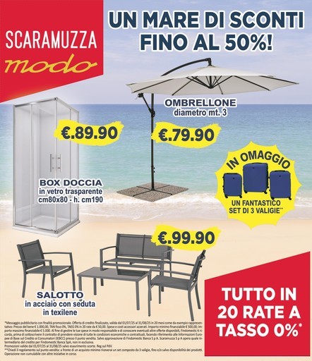 Un mare di sconti fino al 50% Un mare di sconti fino al 50%