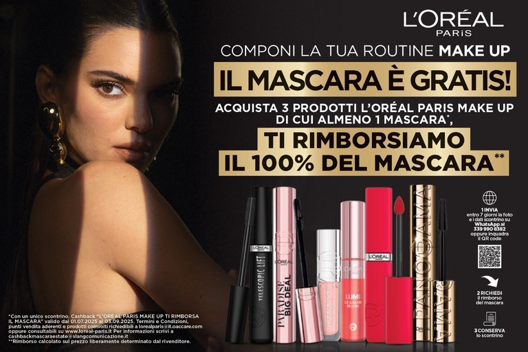 Ti rimborsiamo il 100% del mascara Ti rimborsiamo il 100% del mascara