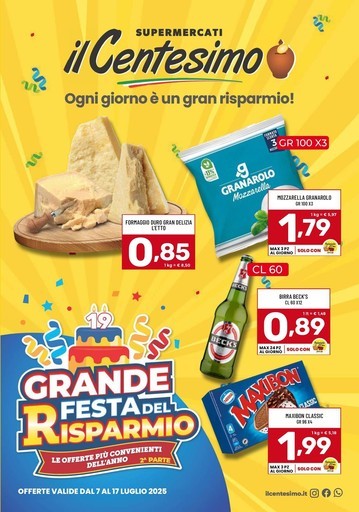 Grande Festa del Risparmio Grande Festa del Risparmio