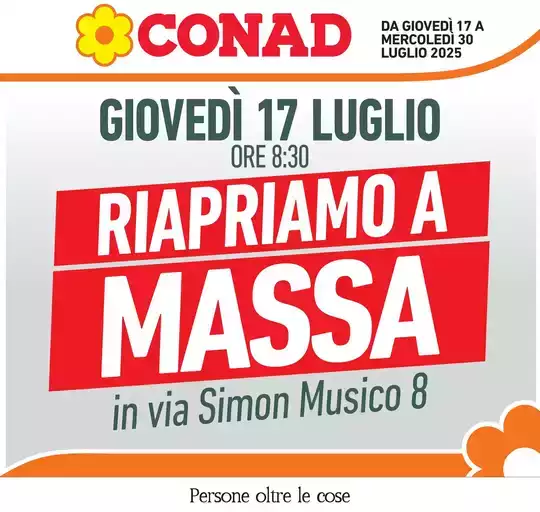 RIAPERTURA CONAD MASSA RIAPERTURA CONAD MASSA