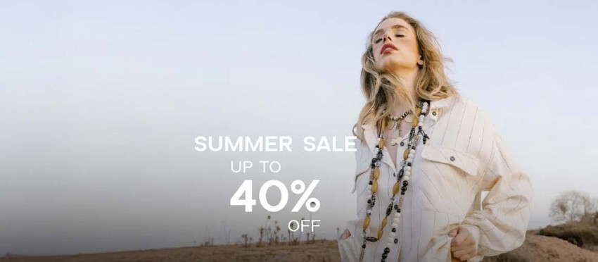 Summer sale up to 40% off Summer sale up to 40% off