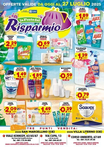Offerte valide da oggi al 27 luglio Offerte valide da oggi al 27 luglio