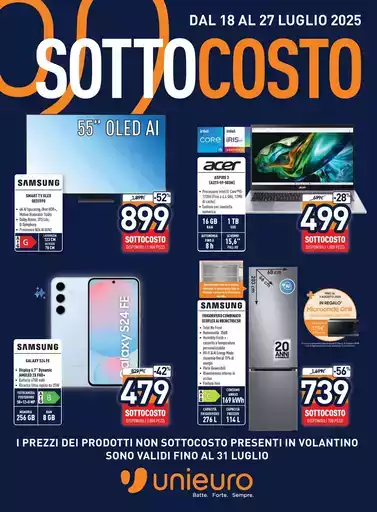 SOTTOCOSTO da Unieuro! SOTTOCOSTO da Unieuro!
