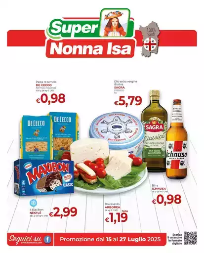 Promozione dal 15 al 27 Luglio 2025