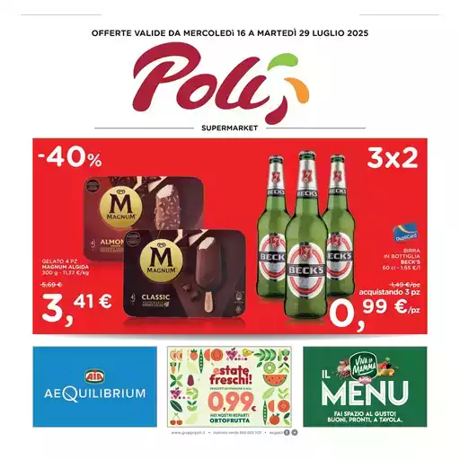 OFFERTE VALIDE DA MERCOLEDì 16 A MARTEDÌ 29 LUGLIO 2025 OFFERTE VALIDE DA MERCOLEDì 16 A MARTEDÌ 29 LUGLIO 2025