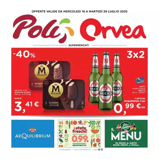 OFFERTE VALIDE DA MERCOLEDì 16 A MARTEDÌ 29 LUGLIO 2025