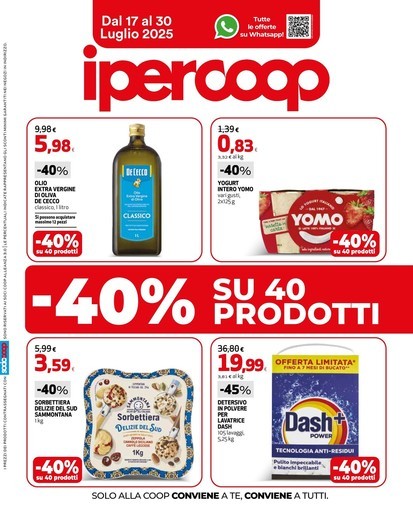 -40% su 40 prodotti -40% su 40 prodotti