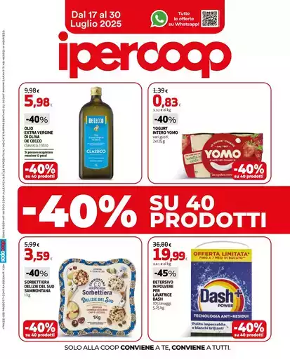 -40% su 40 prodotti -40% su 40 prodotti