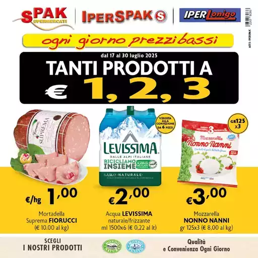 Tanti prodotti a 1,2,3 euro