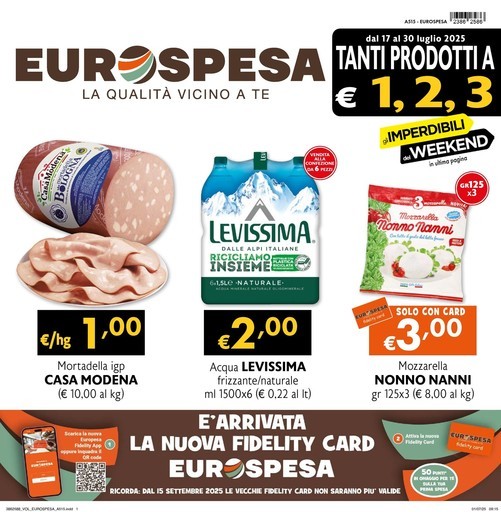 Tanti prodotti a 1,2,3 euro Tanti prodotti a 1,2,3 euro