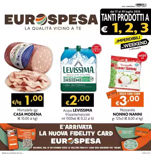 Tanti prodotti a 1,2,3 euro