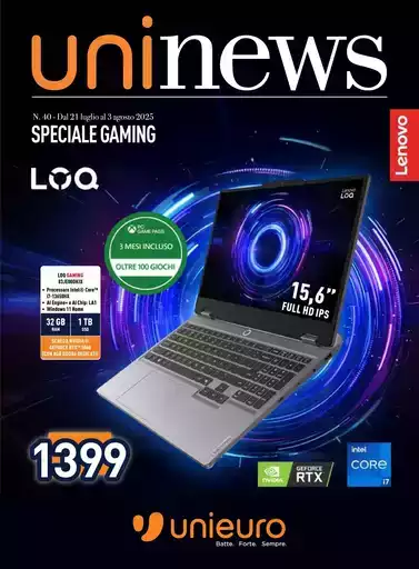 Speciale Gaming da Unieuro! Speciale Gaming da Unieuro!