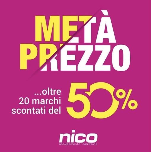 Metà prezzo Metà prezzo