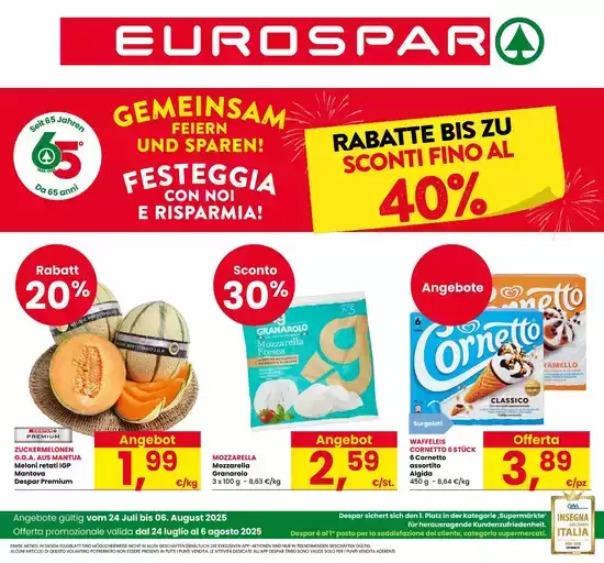 Sconti fino al 40%