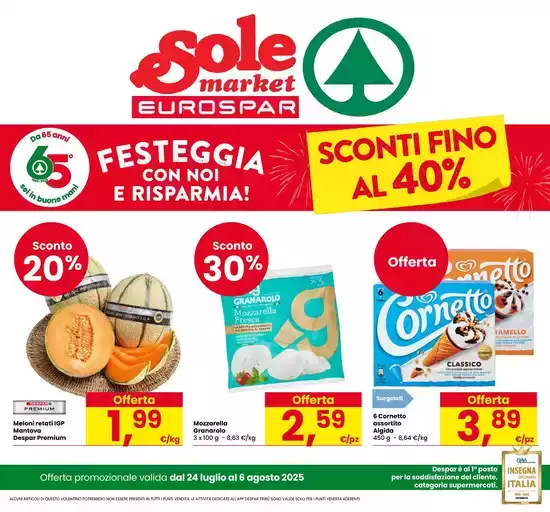 Sconti fino al 40%