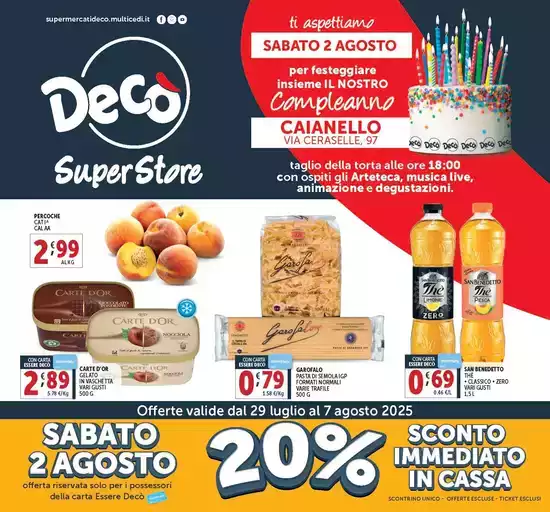 20% sconto immediato in cassa 20% sconto immediato in cassa